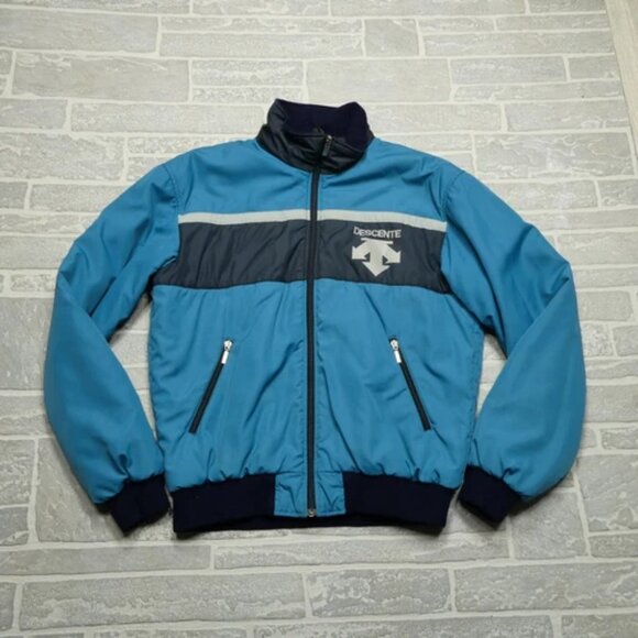 Descente Jacket Size Medium (50) Blue Full Zip Pockets Insulated Coat - Picture 1 of 1